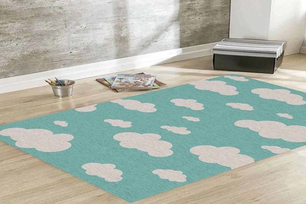 Tapete infantil Nuvens Azul