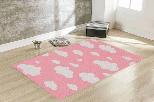 Tapete infantil Nuvens Rosa